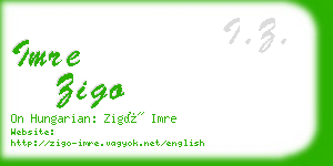 imre zigo business card